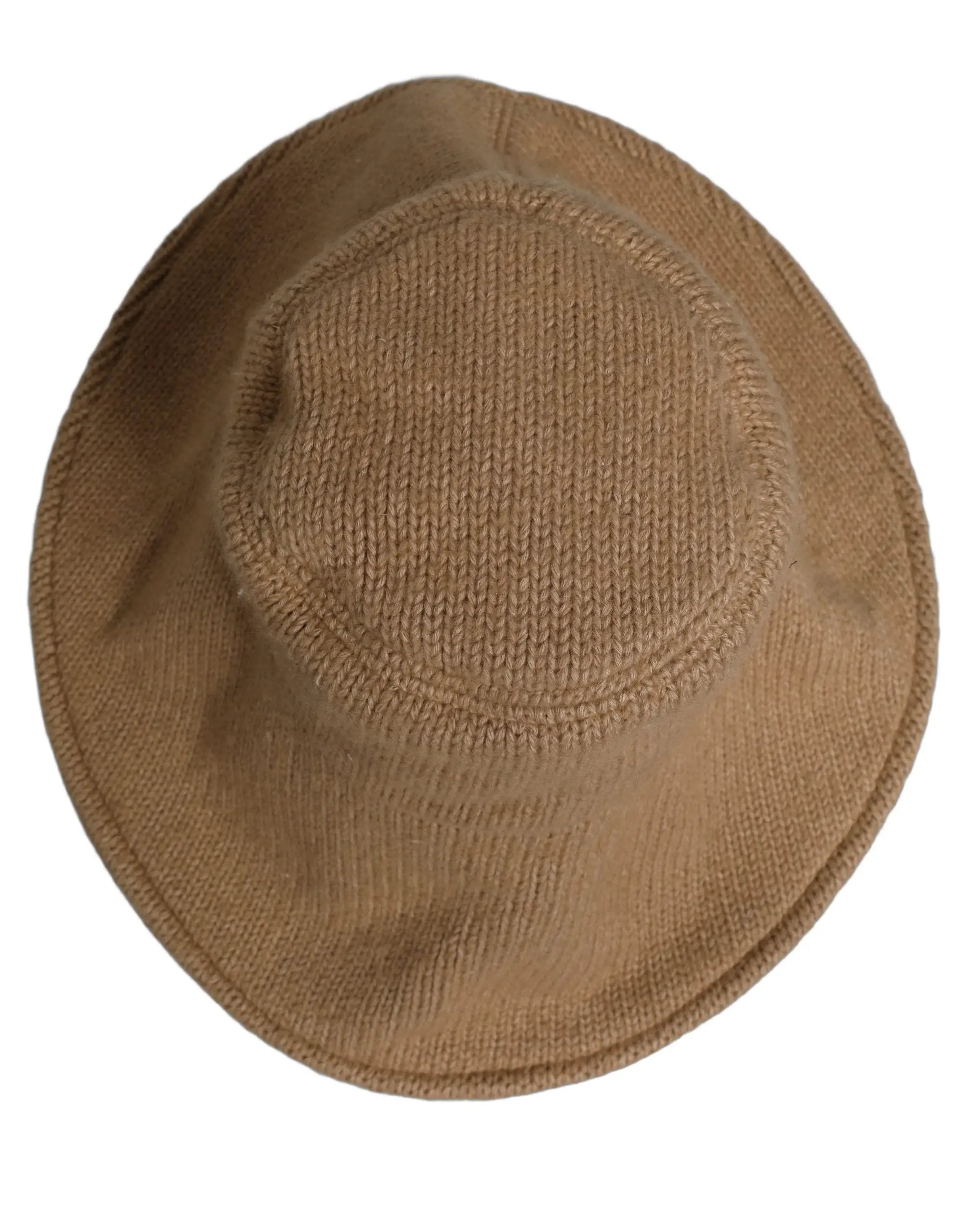 Dolce & Gabbana Women Brown Cotton Knit WideBrim Bucket Capello Hat