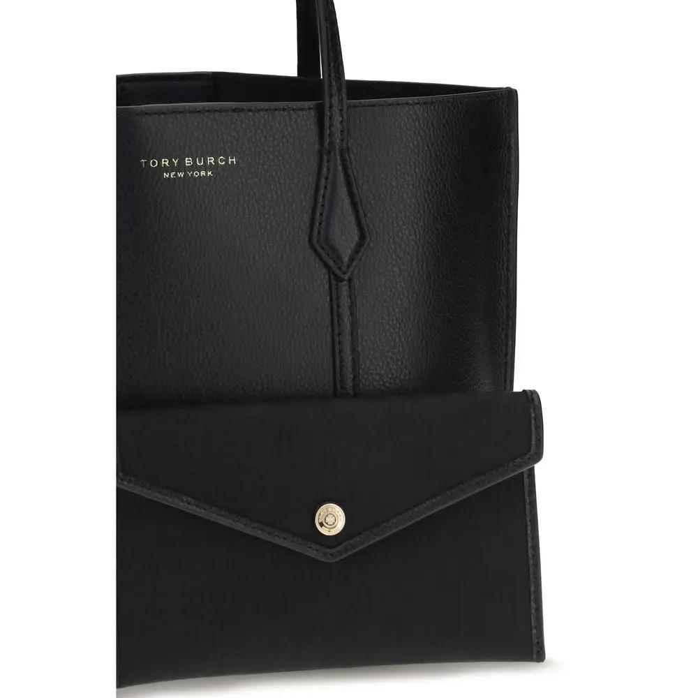 Sac à main Bos Taurus en cuir de veau noir de Tory Burch