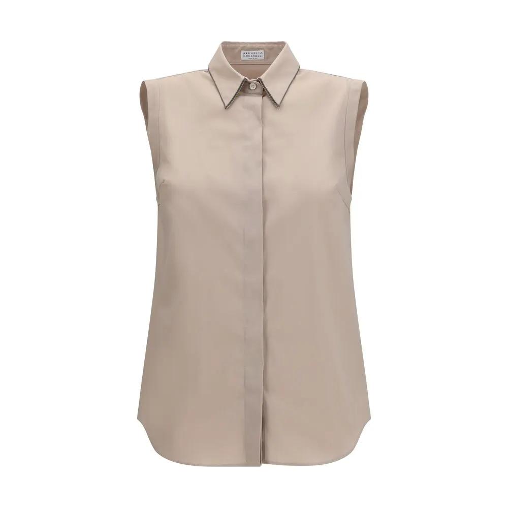 Brunello Cucinelli Beige Cotton Shirt