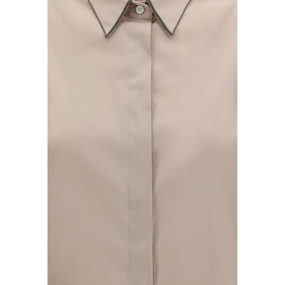 Brunello Cucinelli Beige Cotton Shirt