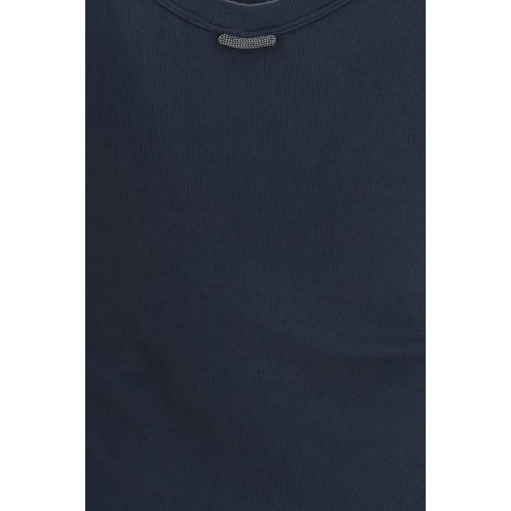 Brunello Cucinelli Blue Cotton T-Shirt