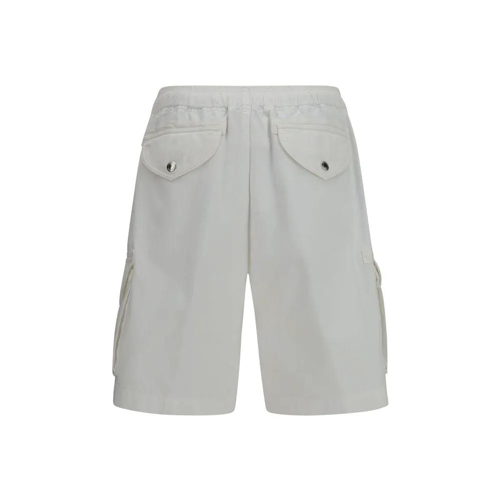 Shorts Bermuda en coton blanc Brunello Cucinelli