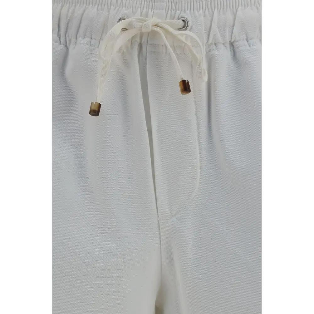 Shorts Bermuda en coton blanc Brunello Cucinelli