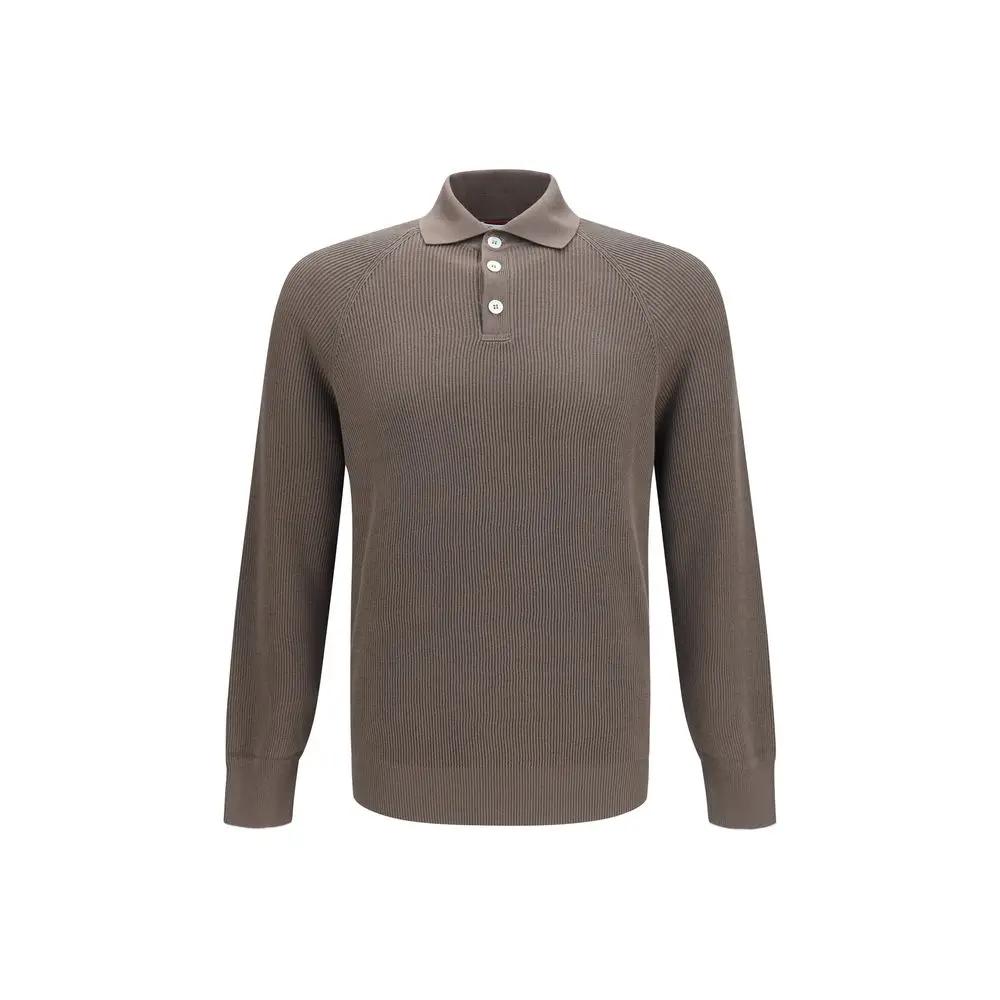 Brunello Cucinelli Brown Cotton Shirt