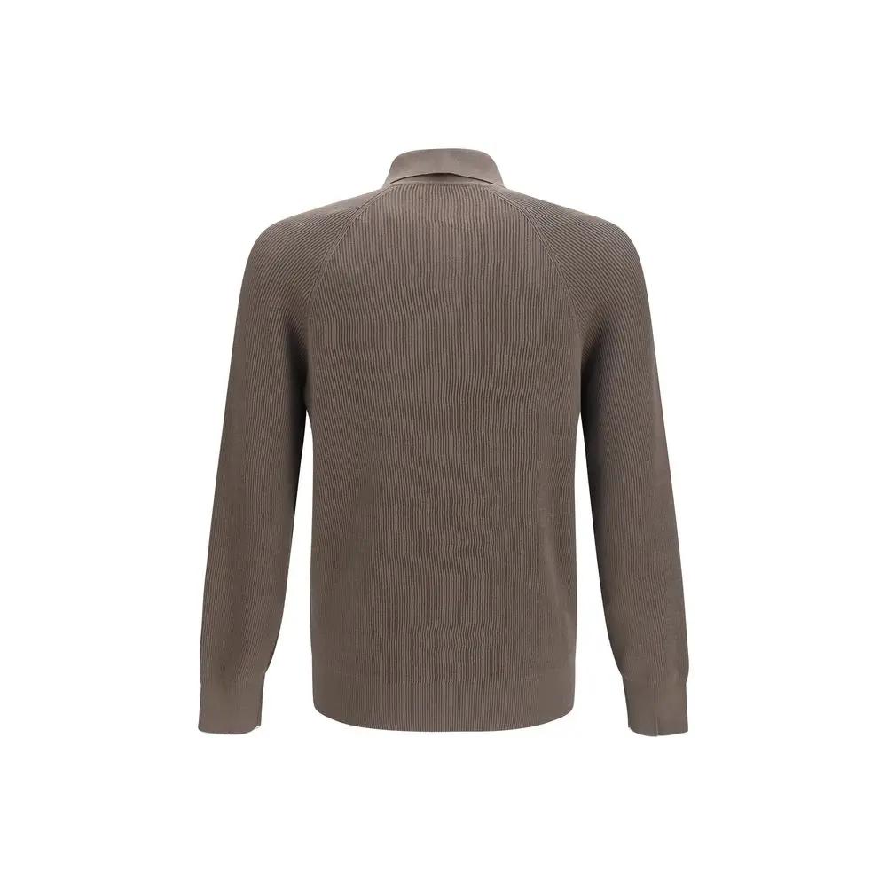 Brunello Cucinelli Brown Cotton Shirt