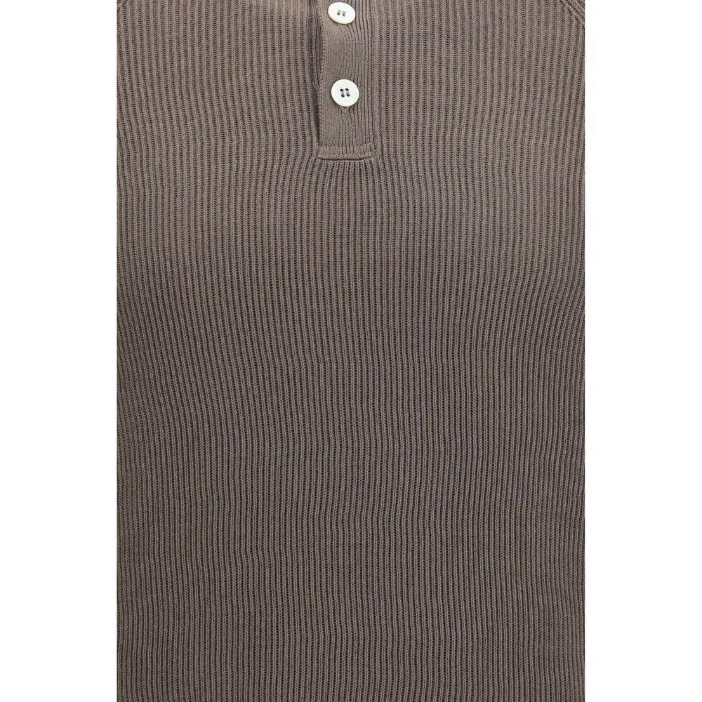 Brunello Cucinelli Brown Cotton Shirt