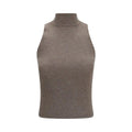 Pull sans manches Brunello Cucinelli en cachemire marron