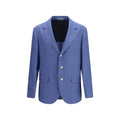 Brunello Cucinelli Blue Linen Full-Length Jacket
