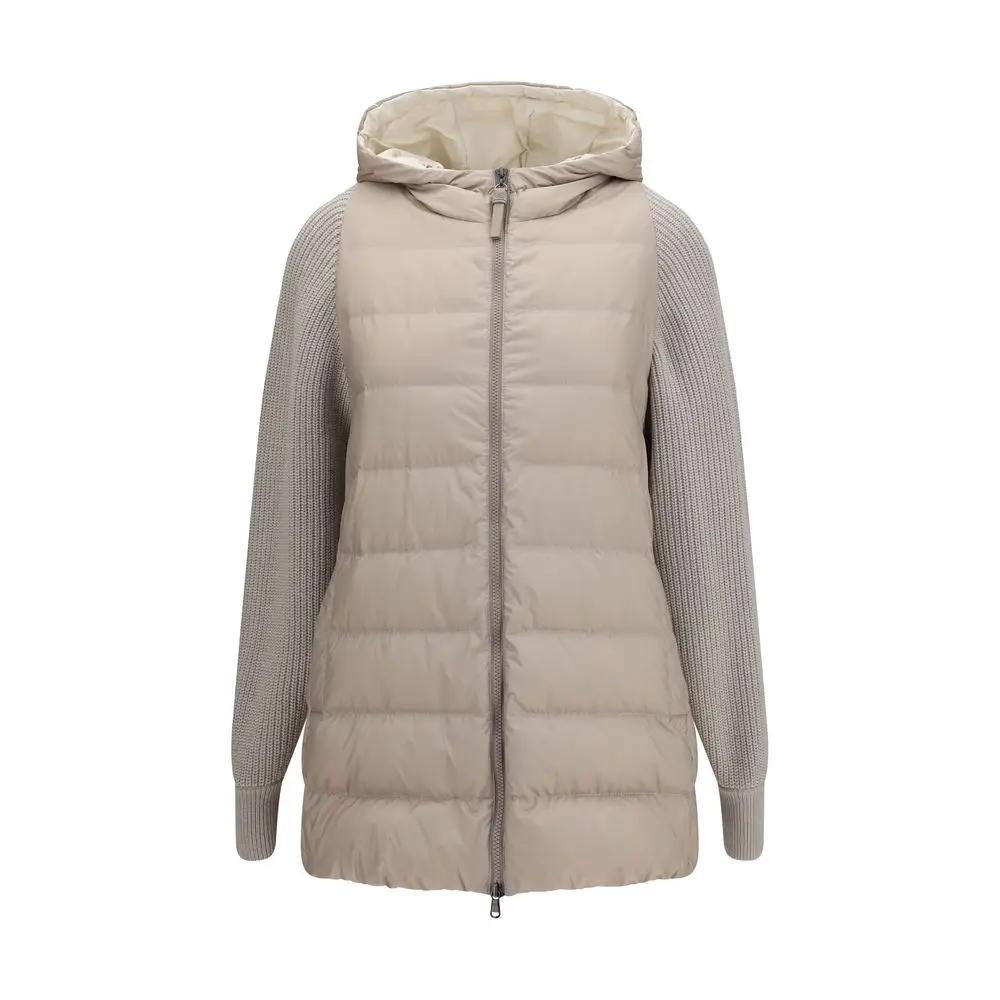 Brunello Cucinelli Gray Polyamide Full-Length Jacket