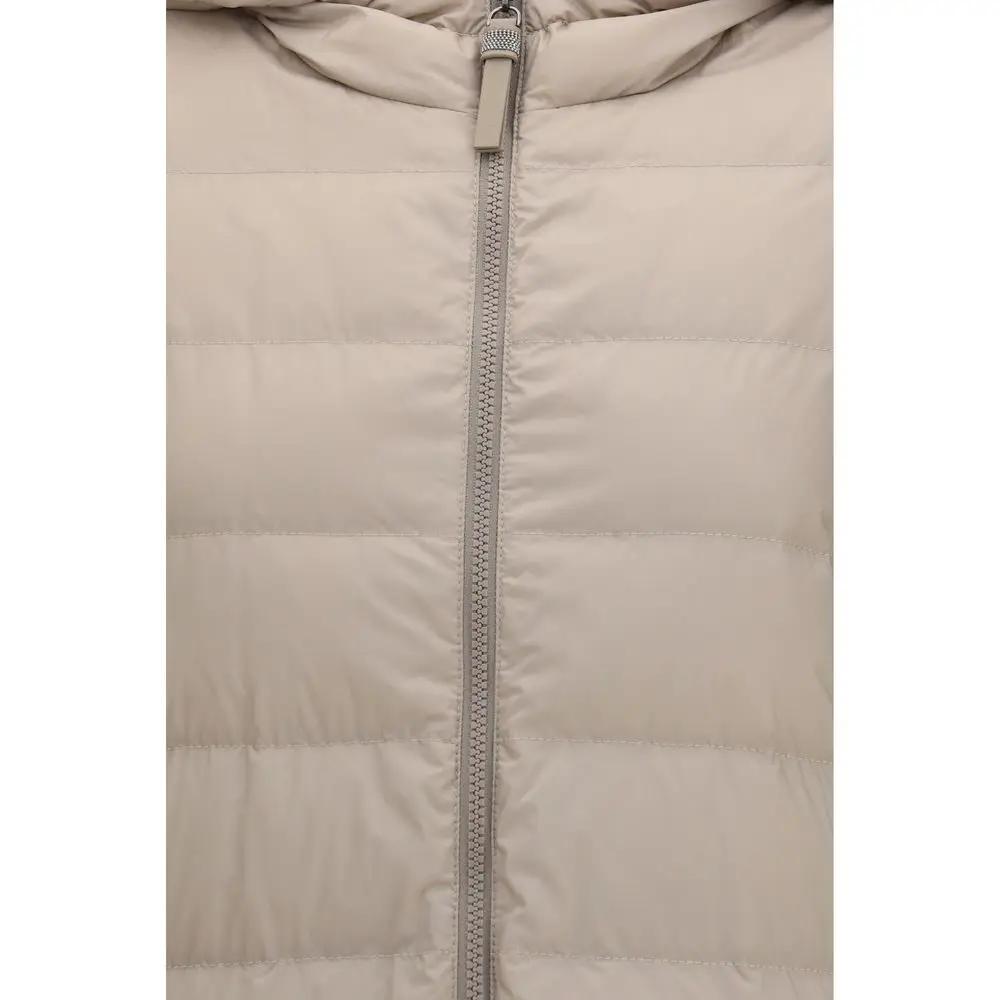 Brunello Cucinelli Gray Polyamide Full-Length Jacket