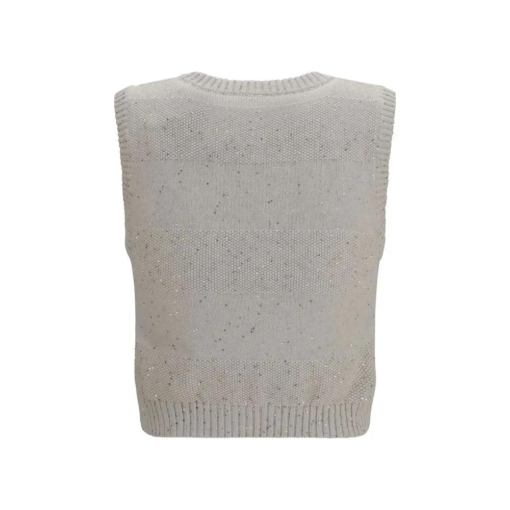 Brunello Cucinelli Beige Cotton Sweatshirt