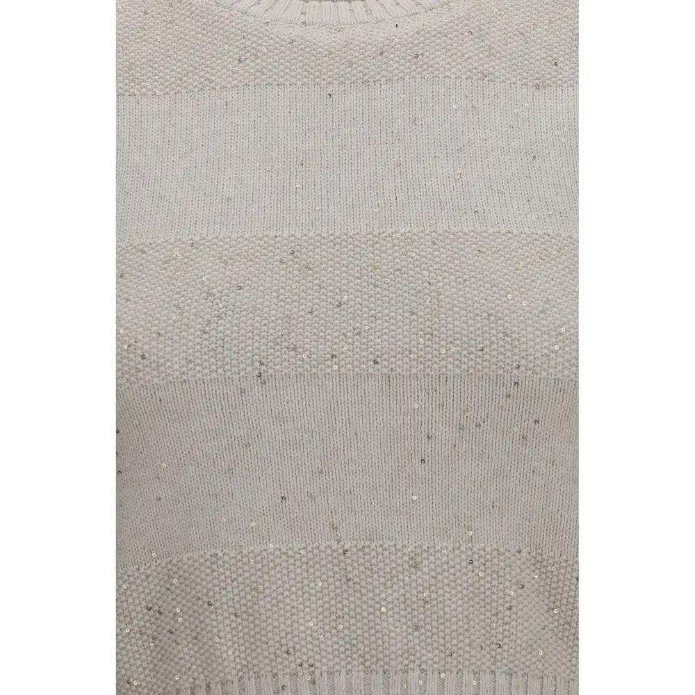 Brunello Cucinelli Beige Cotton Sweatshirt