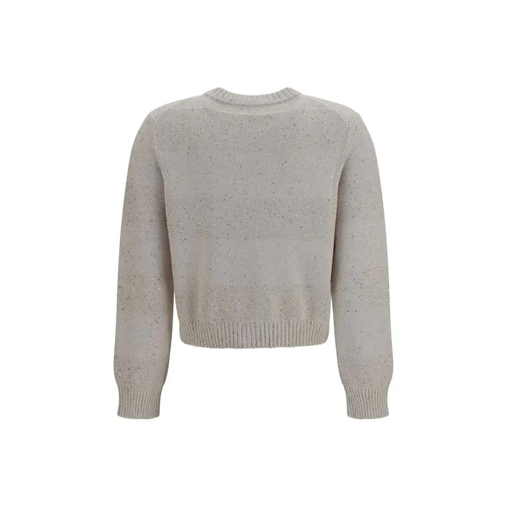 Brunello Cucinelli Beige Cotton Cardigan