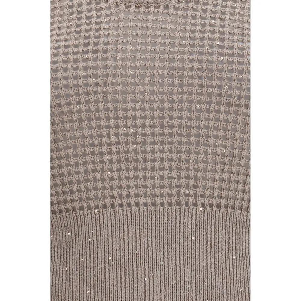 Débardeurs en Coton Beige Brunello Cucinelli