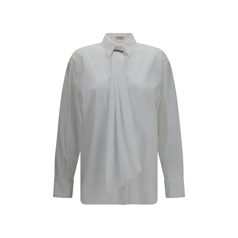 Brunello Cucinelli White Cotton Dress Shirt