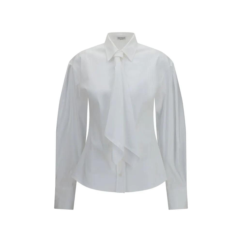 Brunello Cucinelli White Cotton Dress Shirt