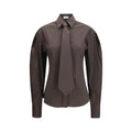 Brunello Cucinelli Brown Cotton Dress Shirt