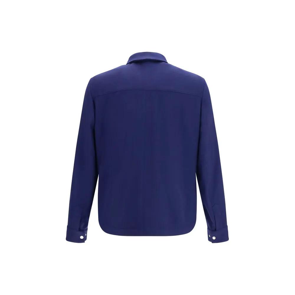 Brunello Cucinelli Blue Cashmere Full-Length Jacket