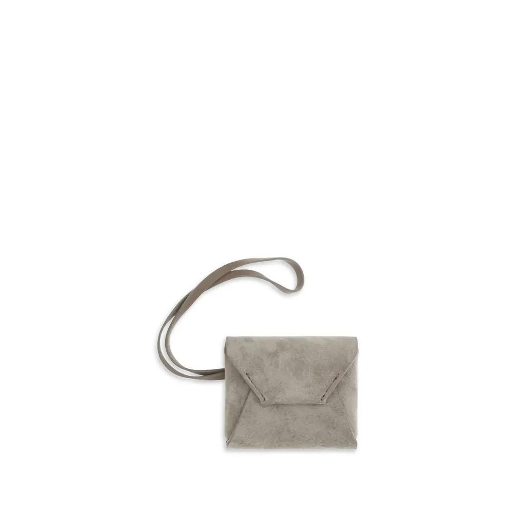Porte-clés Brunello Cucinelli en cuir de veau gris