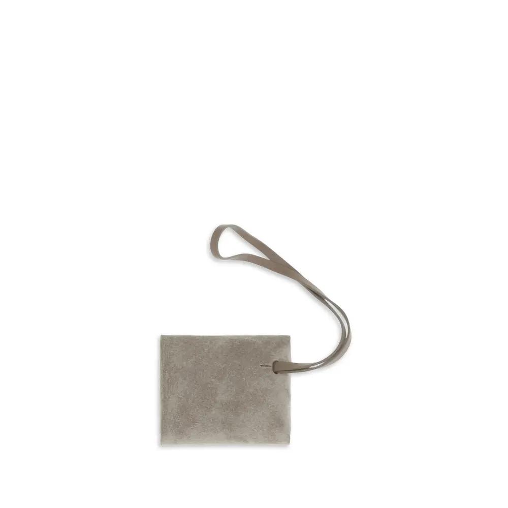 Porte-clés Brunello Cucinelli en cuir de veau gris