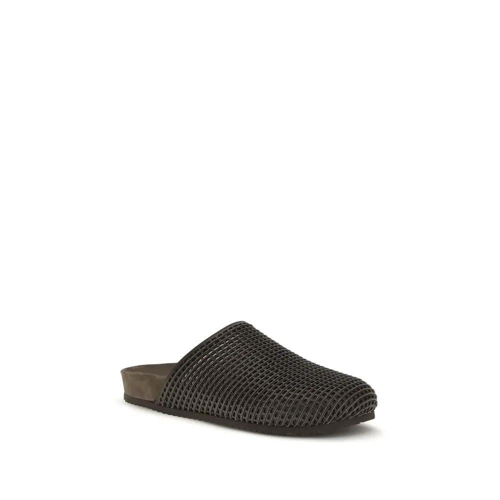 Sandales Bos Taurus en cuir de veau marron Brunello Cucinelli