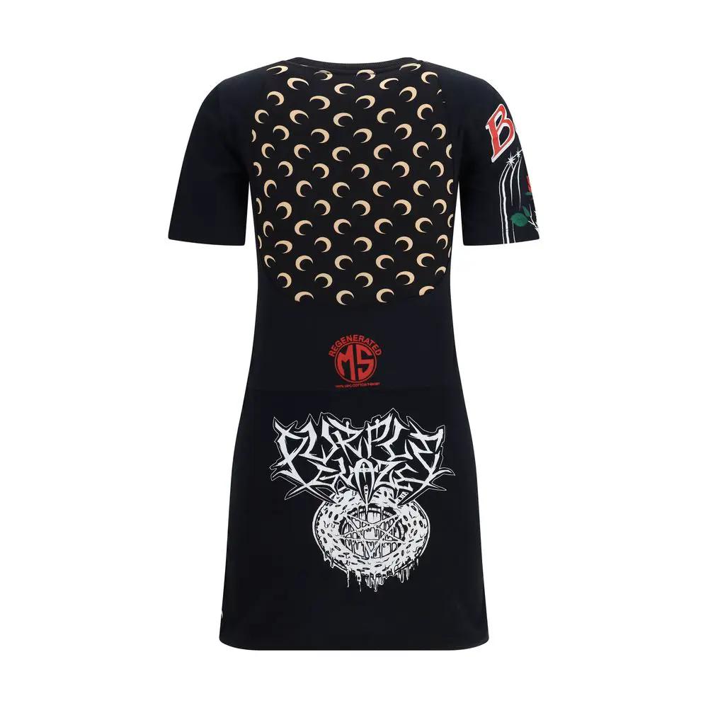 Robe décontractée en coton noir Marine Serre