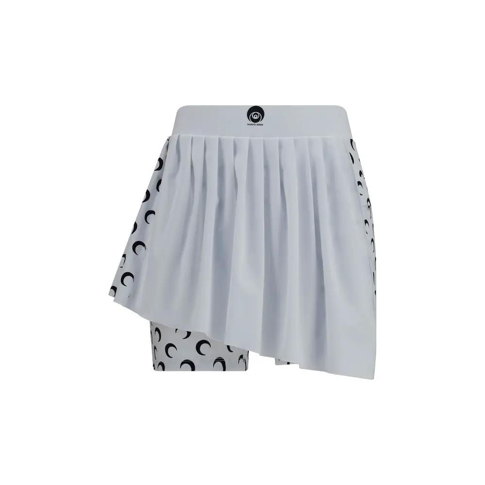 Marine Serre Short et mini-short en polyamide blanc