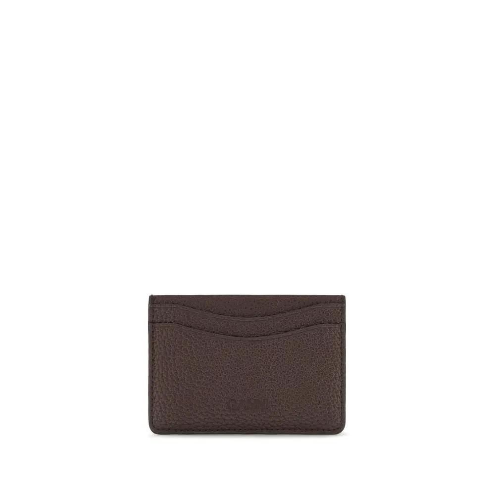 Ganni Brown Recycled Polyester Wallet