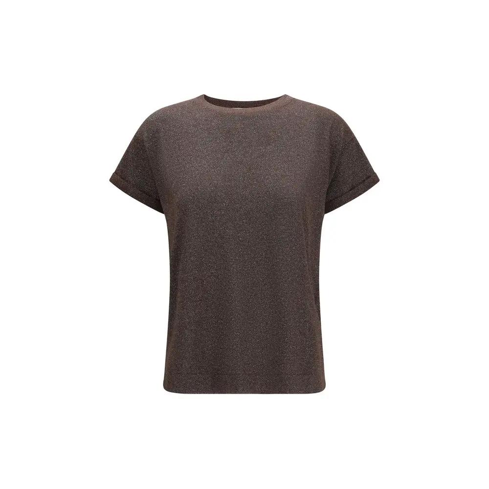 Brunello Cucinelli Brown Nylon T-Shirt