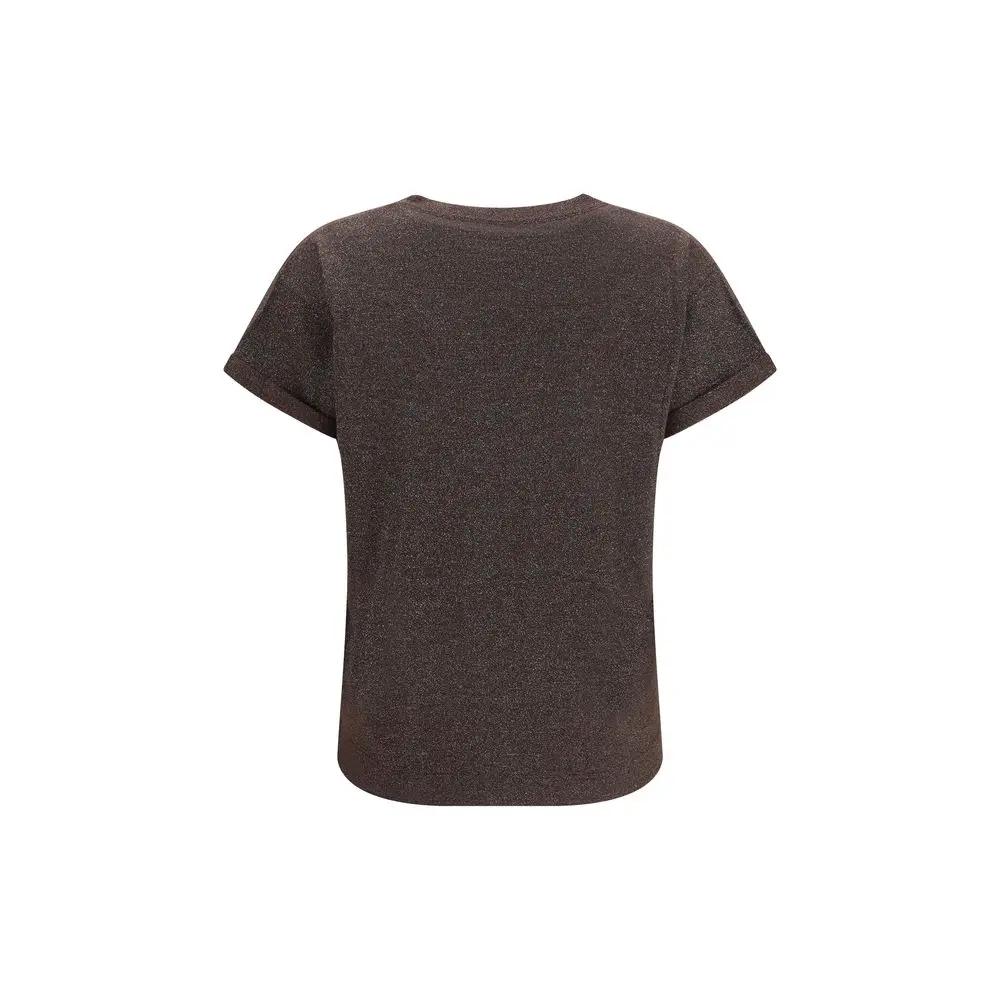 Brunello Cucinelli Brown Nylon T-Shirt