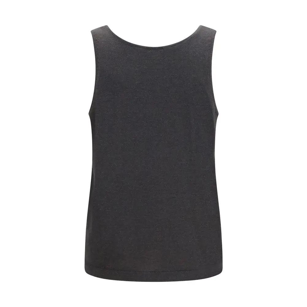 T-shirt sans manches en cachemire gris Brunello Cucinelli