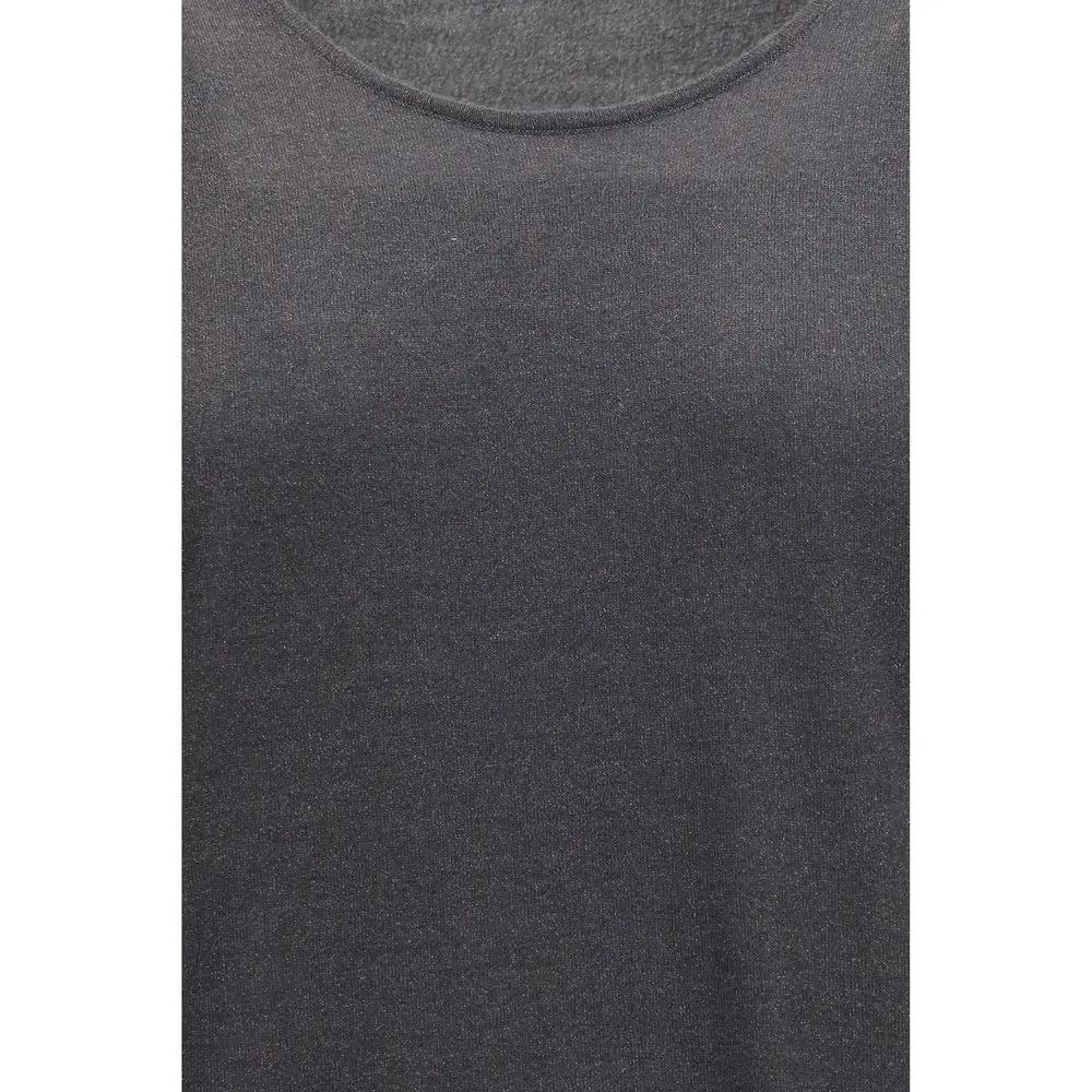T-shirt sans manches en cachemire gris Brunello Cucinelli