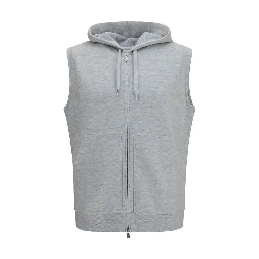 Brunello Cucinelli Gray Cotton Sweatshirt
