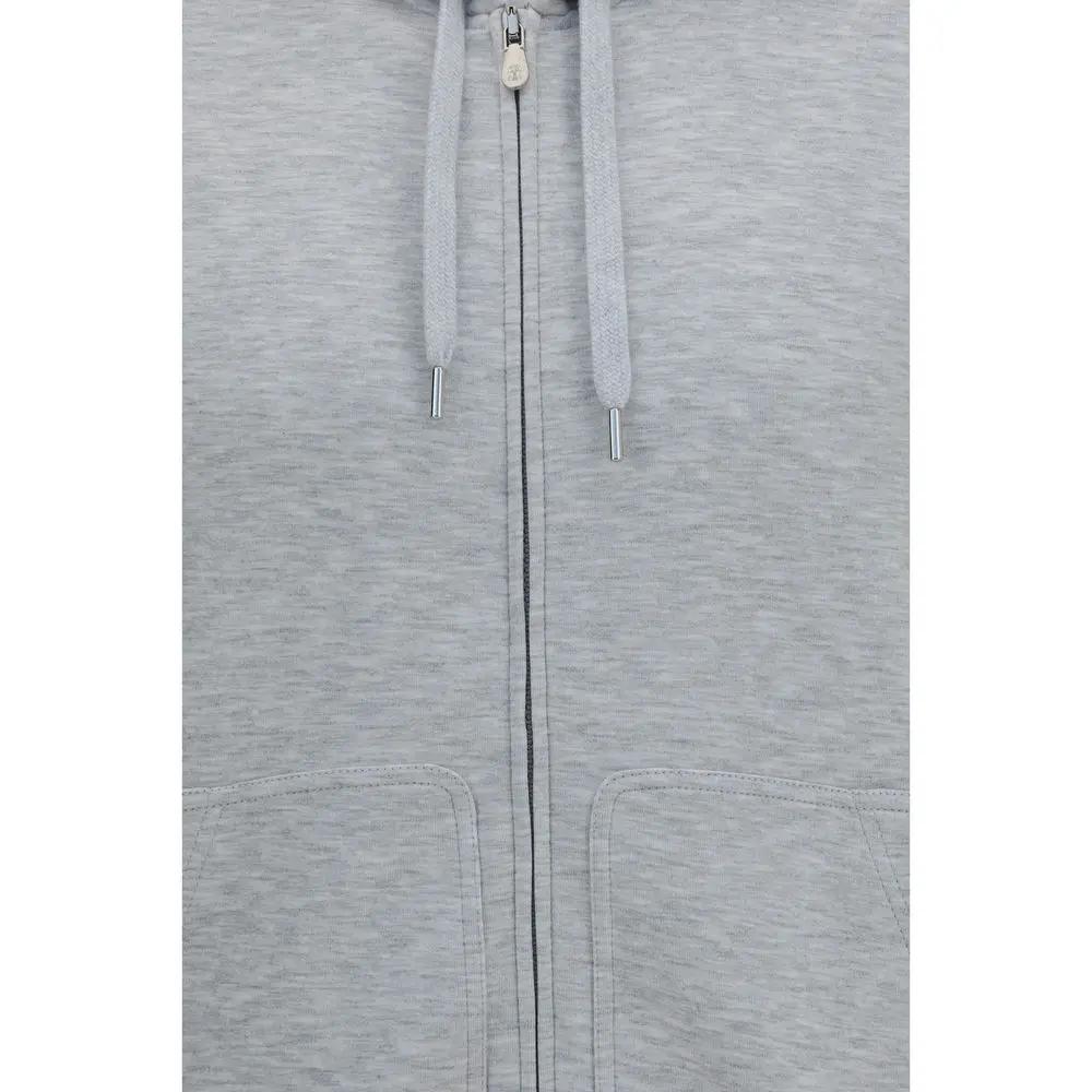 Brunello Cucinelli Gray Cotton Sweatshirt