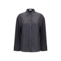 Brunello Cucinelli Gray Wool Oves Aries Dress Shirt