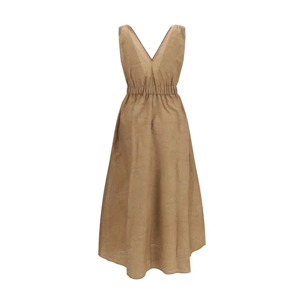 Robe décontractée en coton beige Brunello Cucinelli