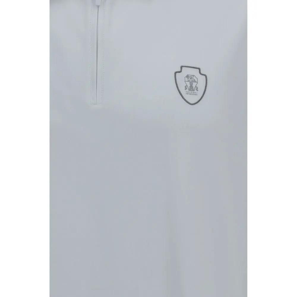 Polo Brunello Cucinelli en polyamide blanc