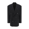 Balenciaga Blazer Oves Aries en Laine Noire