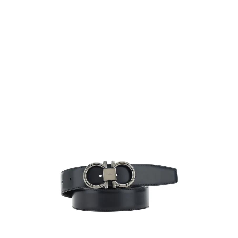 Ceinture Ferragamo Bos Taurus Regular en cuir de veau noir