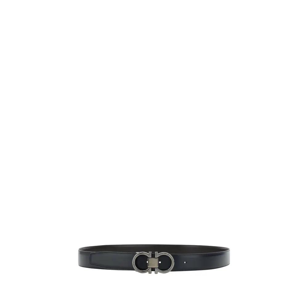 Ceinture Ferragamo Bos Taurus Regular en cuir de veau noir