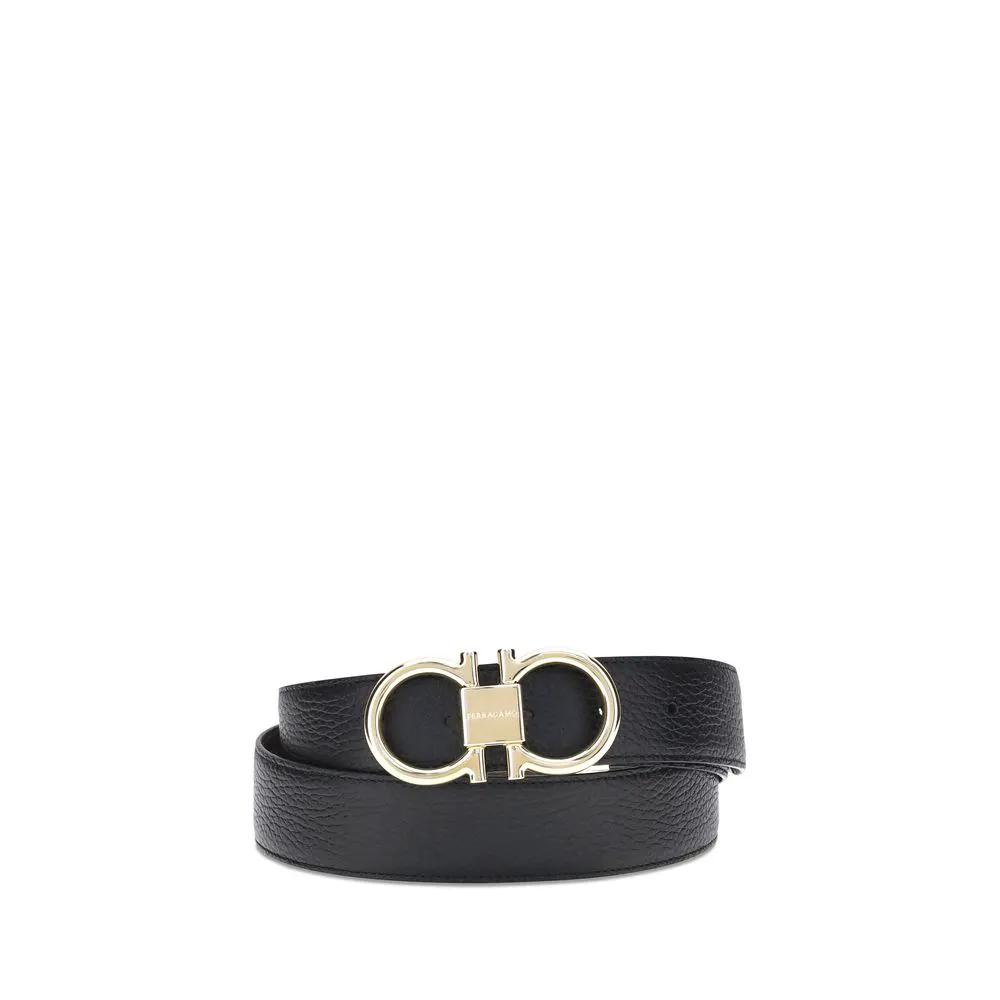 Ceinture Ferragamo Bos Taurus Regular en cuir de veau noir