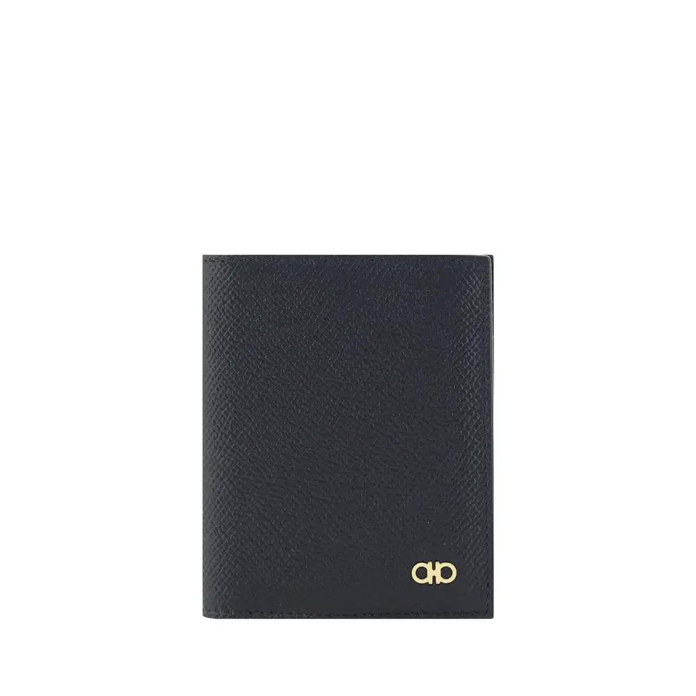 Portefeuille Ferragamo Bos Taurus en cuir de veau noir