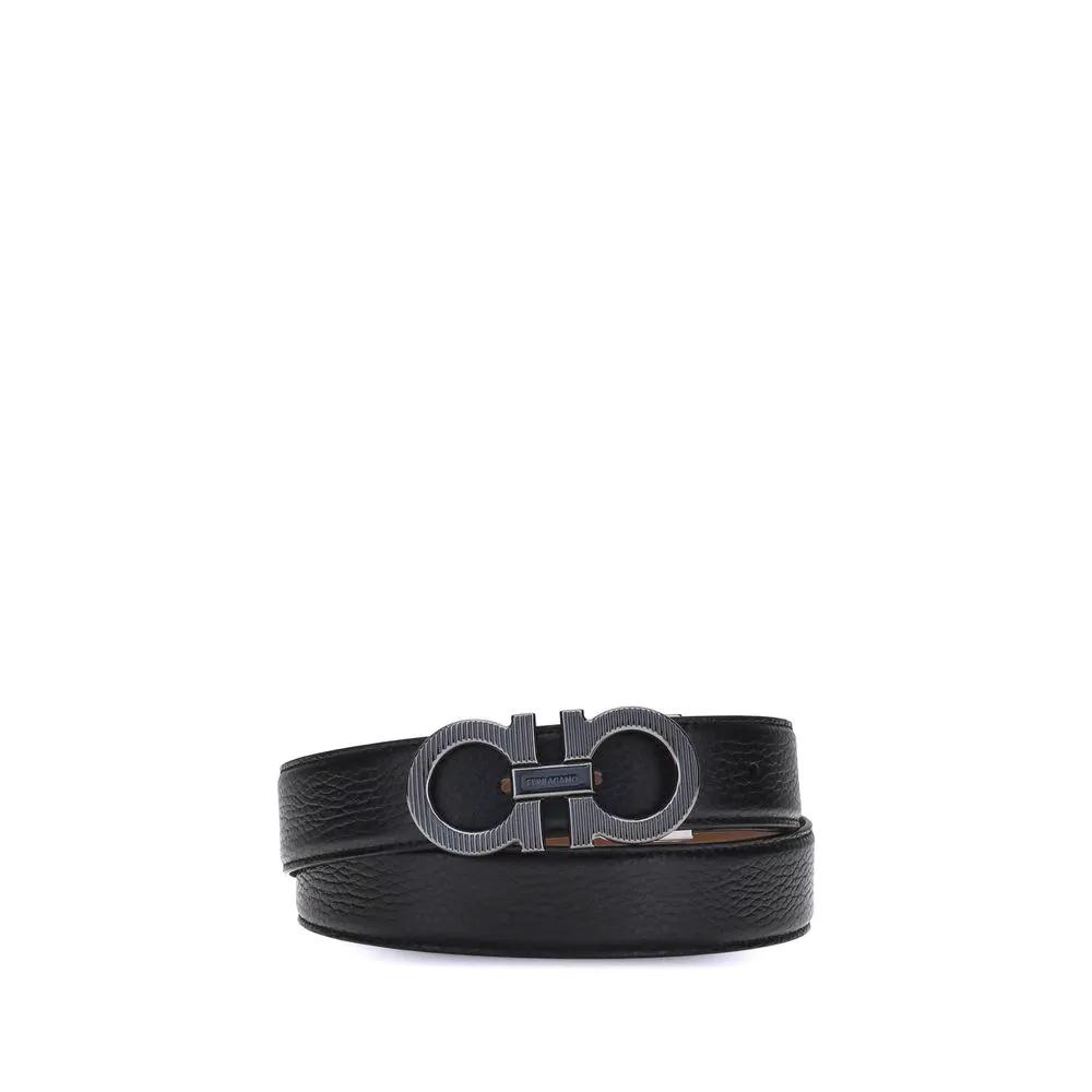 Ceinture Ferragamo Bos Taurus Regular en cuir de veau noir