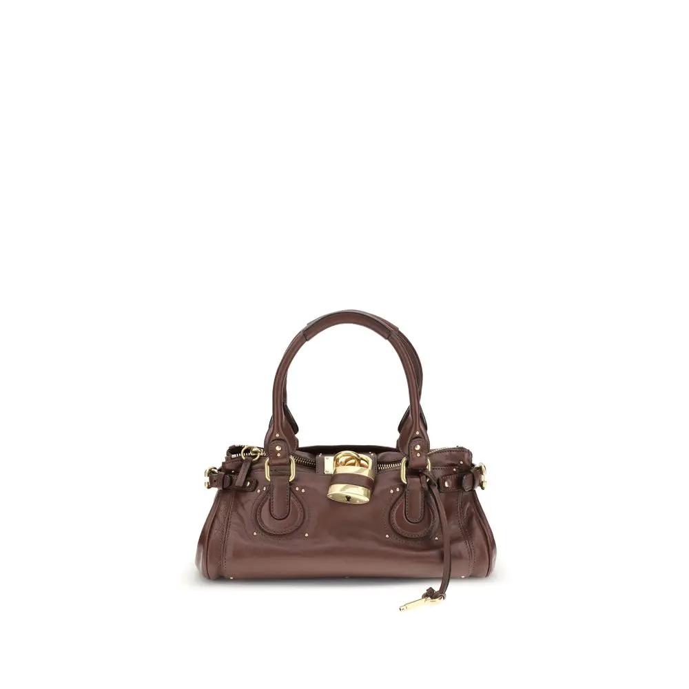 Sac bandoulière Chloé en cuir de veau Bordeaux Bos Taurus
