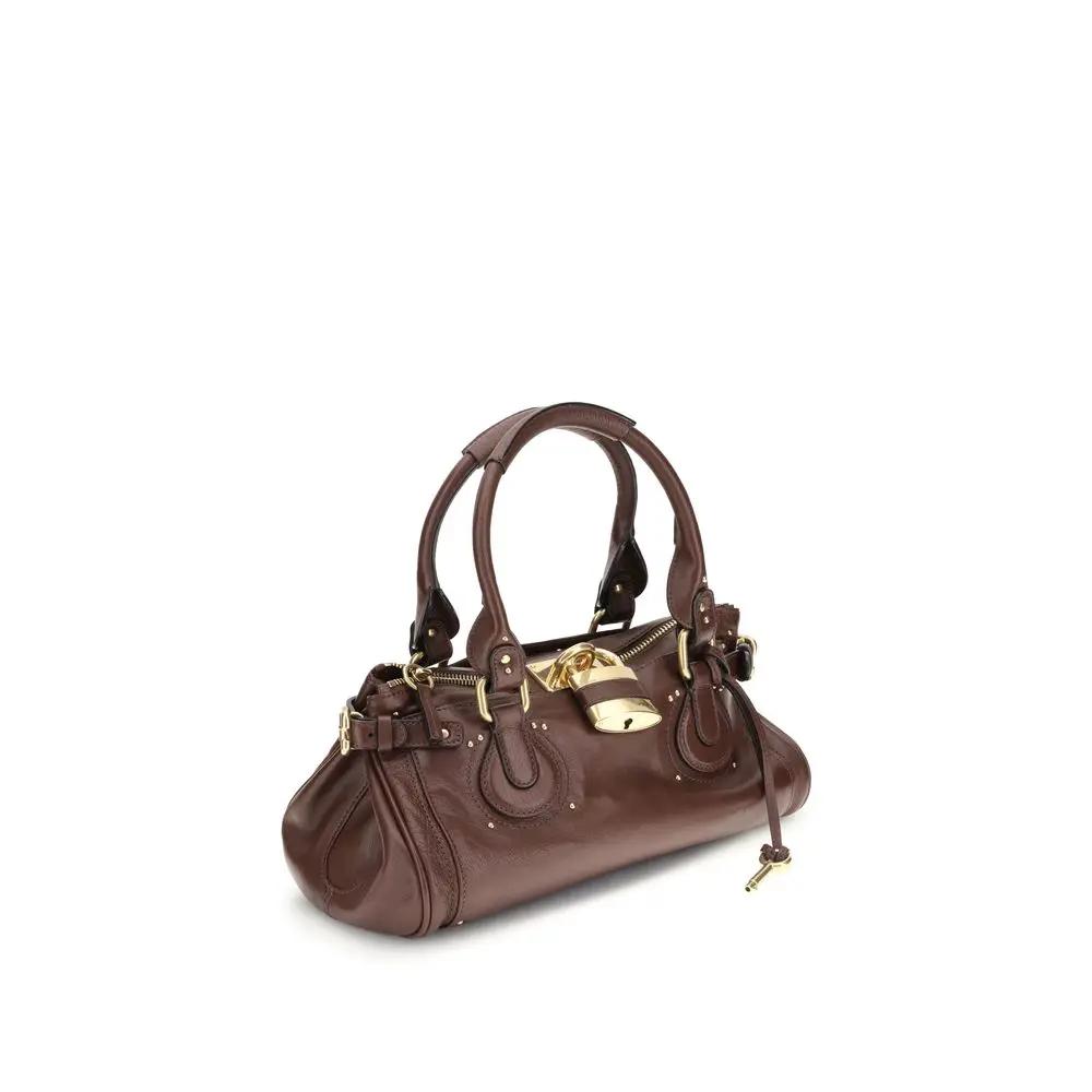 Sac bandoulière Chloé en cuir de veau Bordeaux Bos Taurus
