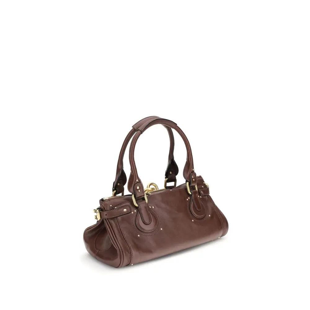 Sac bandoulière Chloé en cuir de veau Bordeaux Bos Taurus