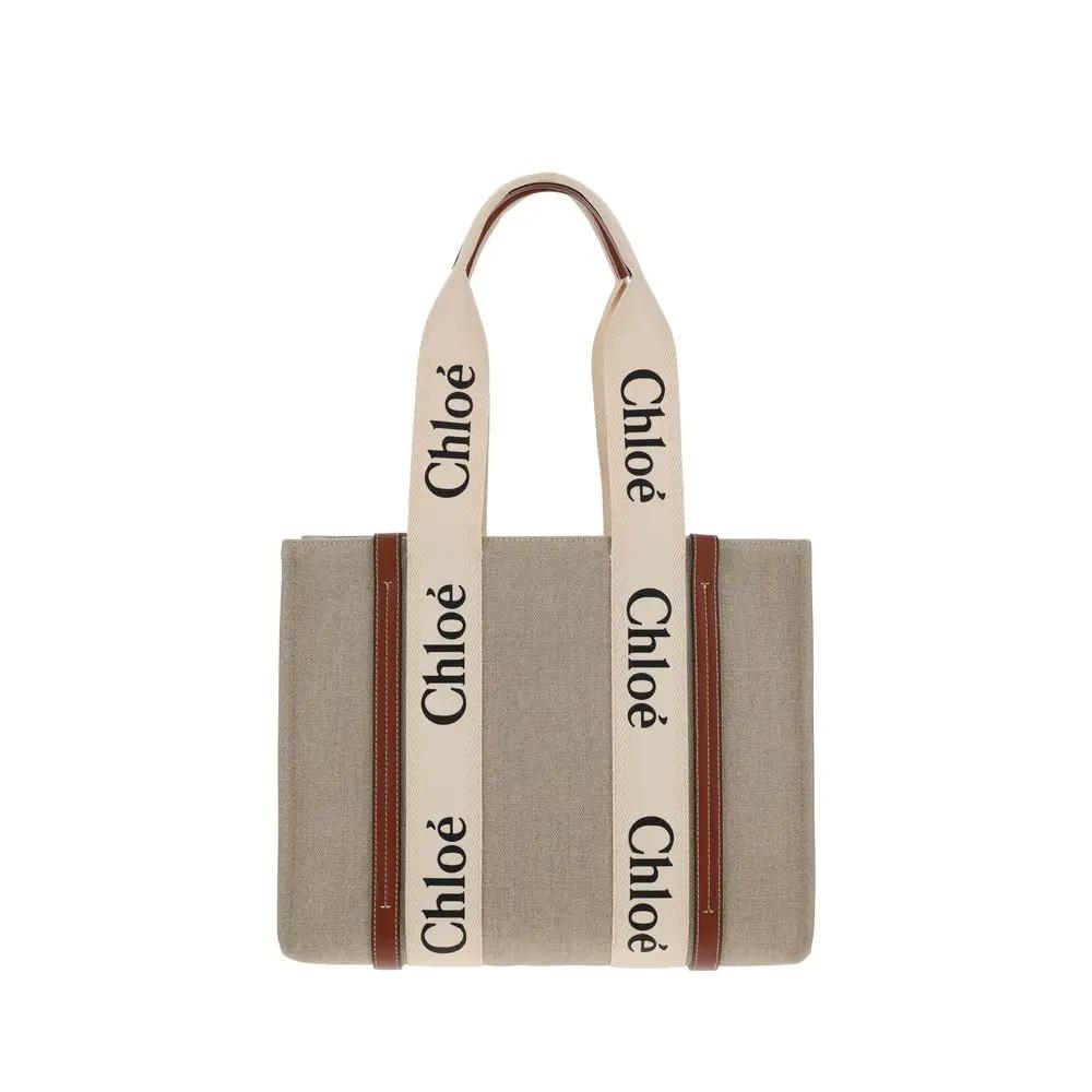 Sac à main Chloé en lin beige