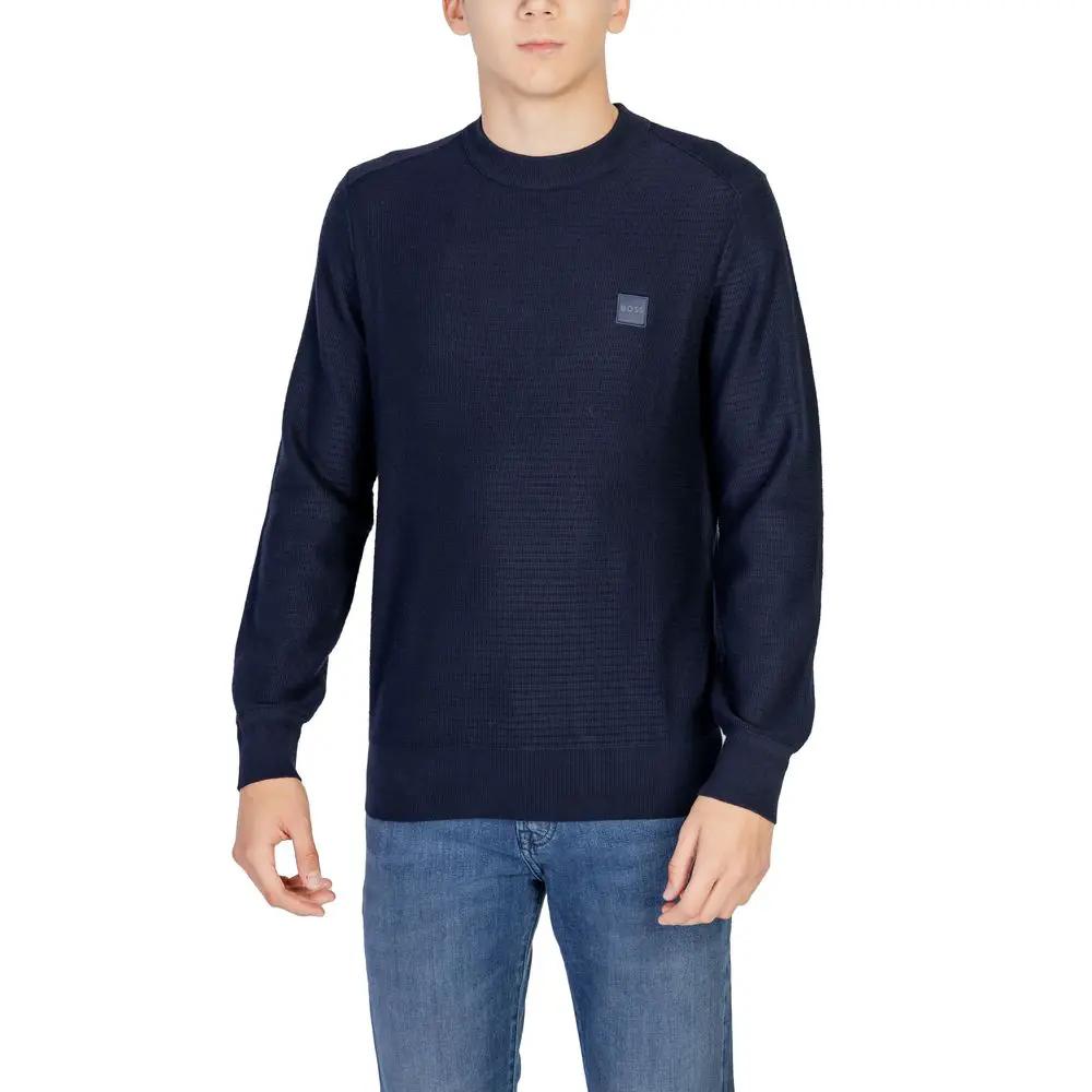 Hugo Boss Blue Cotton Sweatshirt