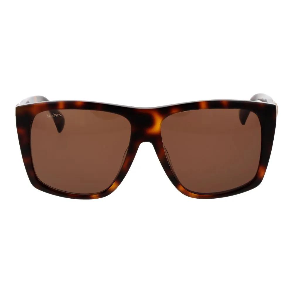 Lunettes de soleil Max Mara en acétate marron