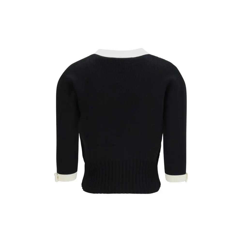 Cardigan en coton noir Valentino